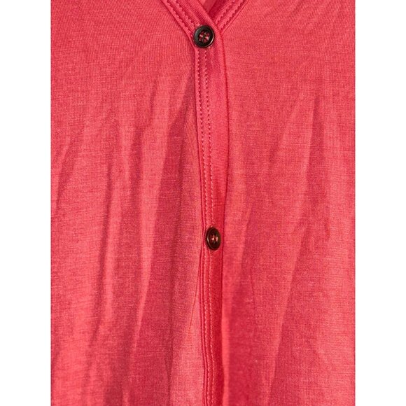 Coral Loveappella Womens Button-Down Top Size 2X Rayon/Spandex Blend - Picture 6 of 12